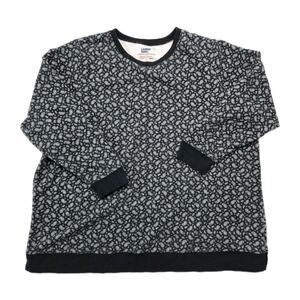 Lands End Serious Sweats Sweatshirt Women's 3x Paisley Abstract 24w - 26w